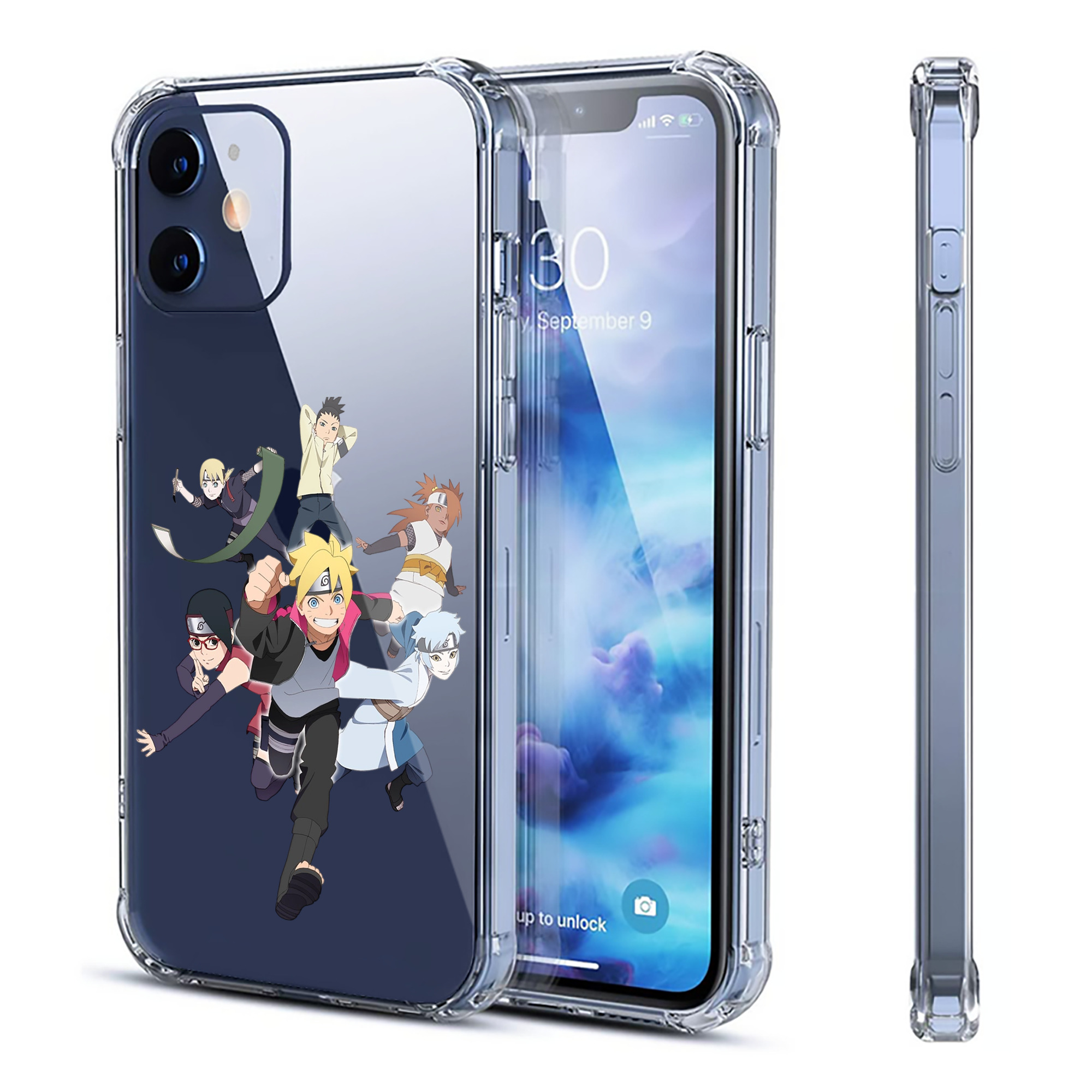 （画像用） NARUTO -ナルト- うずまき ボルト Uzumaki Boruto 【iPhone 12シリーズ対応】透明スマホケース（クリアソフトケース）